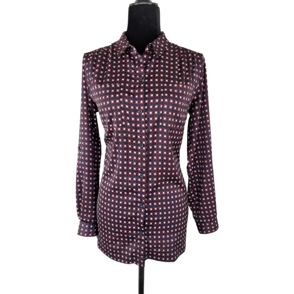 Ann Taylor Woman’s Button down Long sleeve tunic shirt size M Petite